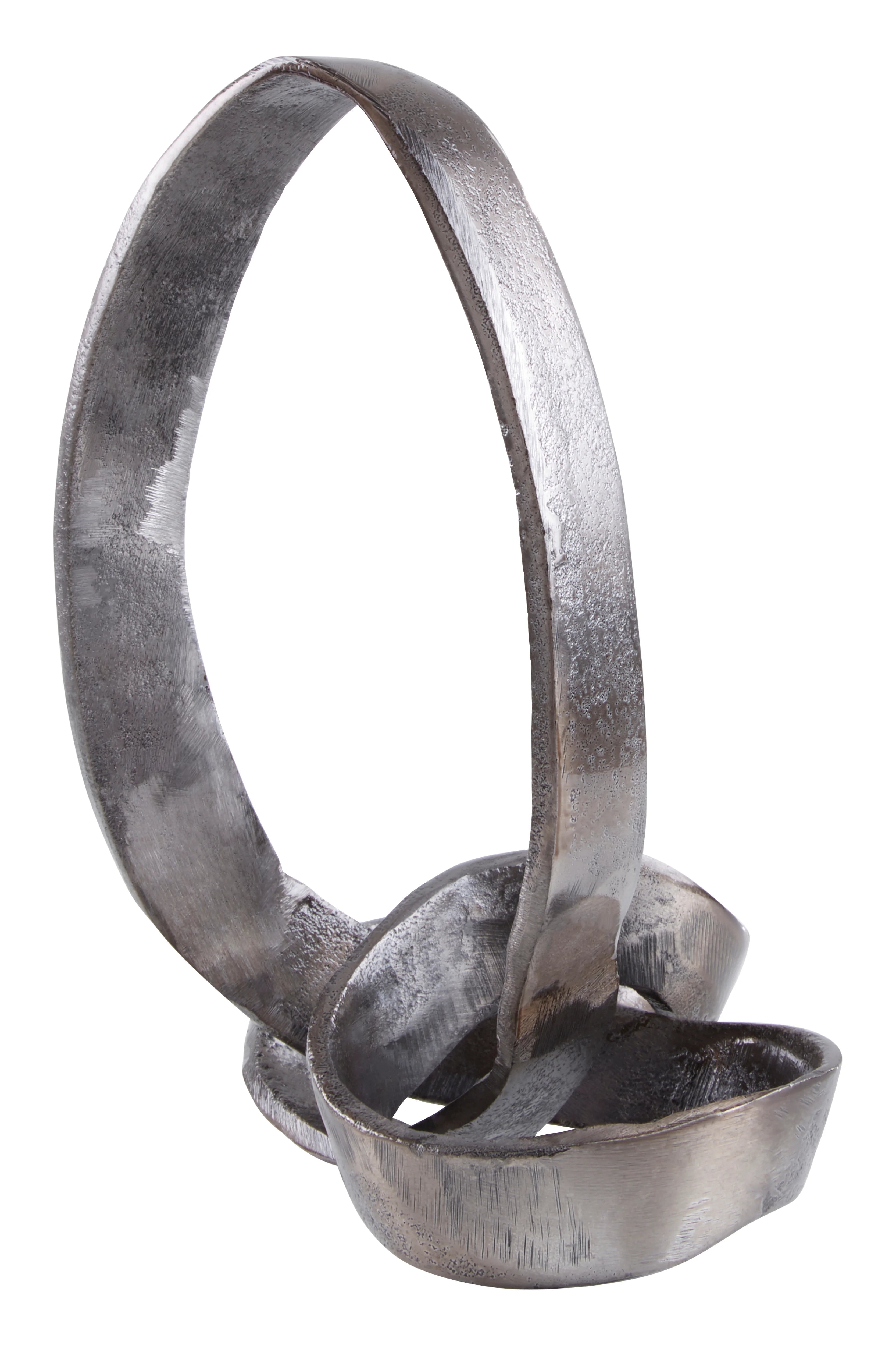 Addison Art Deco Metalic Black Knot Sculpture